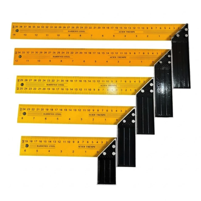 ABO L-SHAPED SQUARE Angle Ruler YELLOW BLACK